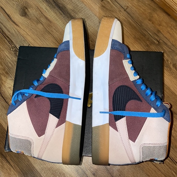 Nike SB air zoom blazer mid mosaic pack brown dark wine - Picture 6 of 8